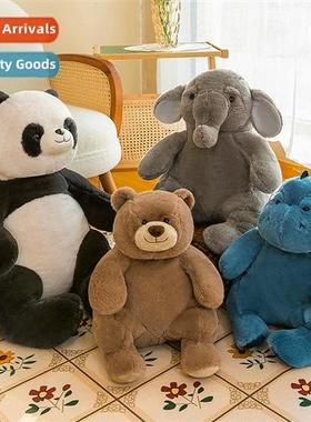 Nerdy brown bear plush toy dinosaur doll doll sleeping pillo