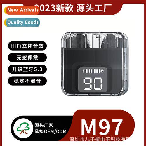 Model M97 Transparent Bluetooth Headset Semi-In-Ear Digal Di