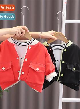 Childrens clothing boys jacket fall 2023 new female baby spr