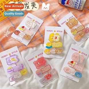 bear clips headdress pack bangs broken carto cute girls