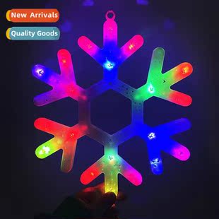 New plastic hollow starlight LED snowflake lights colorful r