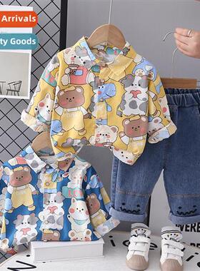 Boys fall carto lg-sleeved su 2023 new childrens spring  fal