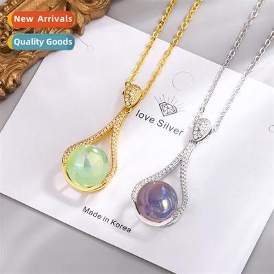 Fashi nd zircia acrylic mermaid Ji emerald green frosted ima