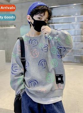 Spring and Autumn Boys Carto Printed Casual Tops Jacket Midd