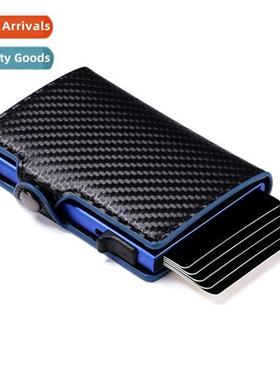 RFID Anti-ft Brush Aluminum Alloy Side Push Trial Card Case