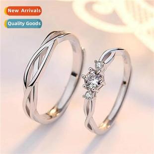n new 925 silver-plated love intertwined couples ring a prop