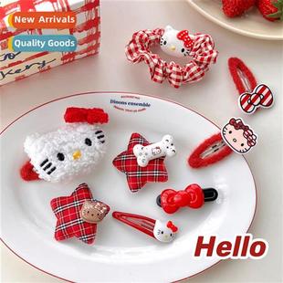 Cute carto KT kty series  accessories girl heart side bangs