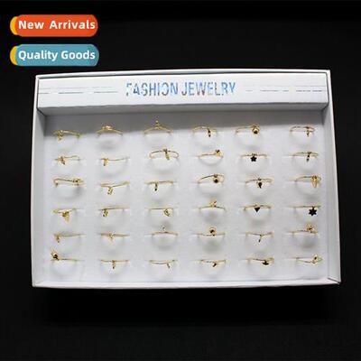 New Night Market Boxed H Jewelry Couple Rings n Rings