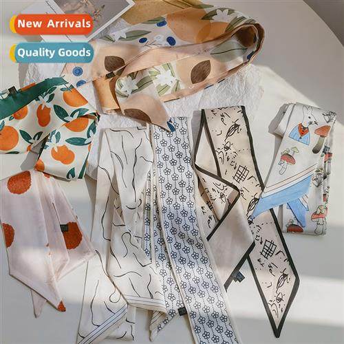 Spring girls scarf hair band new hair tie floating hair rope