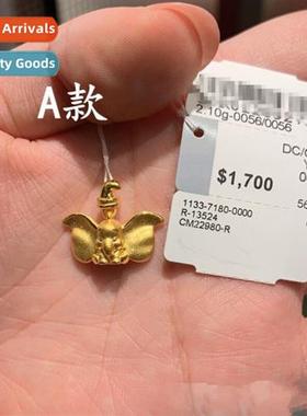 Dumbo Necklace Women Copper Plated Genuine Gold Pendant Coll