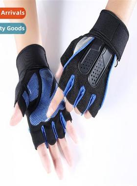 Mens  womens fness gloves half finger breathable cycling dum