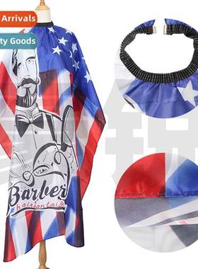 Printed red, white  blue color barber shawl bibs 适用 colori