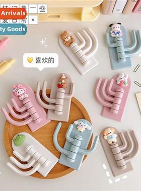 No-hole hooks cute n-marking three hooks wall strg adhesive