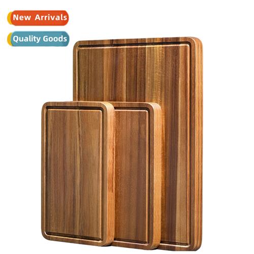 Set  three acacia wood chopping boards solid wood cutting bo