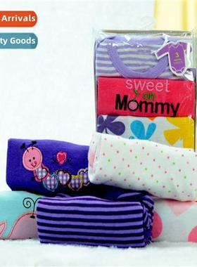 Lg-sleeved baby triangle pajamas carto print baby esie crawl