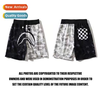 Japanese hipster shark head dark black  whe colorblocking co