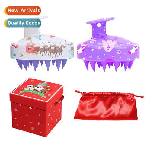 Christmas gift fawn snowman santa massage shampoo comb clean