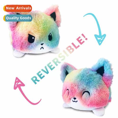 Plush toy unicorn reversible flip cat cute animal flip doll