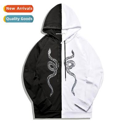 Teenagers dark Department  punk style printing splicing lg-s