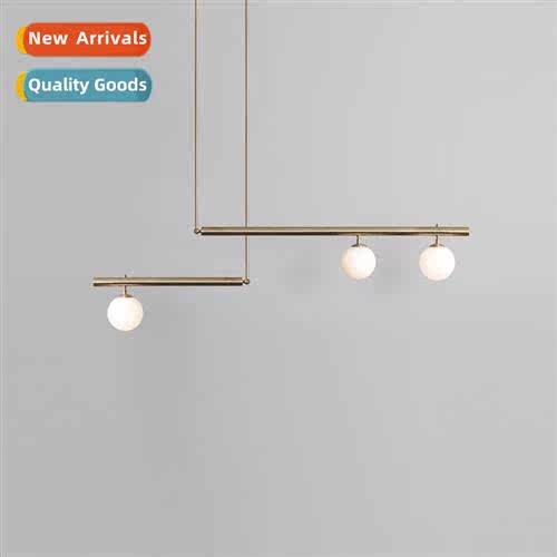 Post-modern creative hardware dining room glass ball chelier