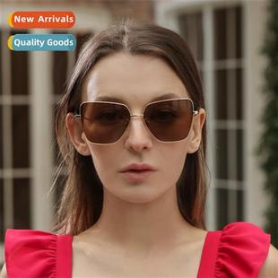 new set Y2K frame large 2022 sunglasses fashi metal s534