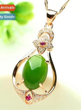 n  silver-plated collarbe chain natural jasper pendant  fiel