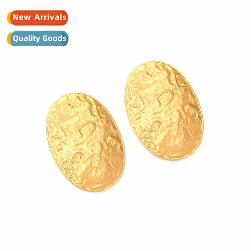 ZA persalized relief large earrings exaggerated retro oval k