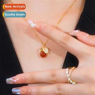 necklace light steel luxury niche anye ins Tanium women