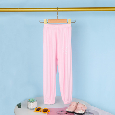 2023 girls spring Korean versi   pants childrens elastic bea