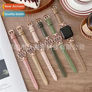 Watch leather applewatch876se54321 plain womens 适用Apple