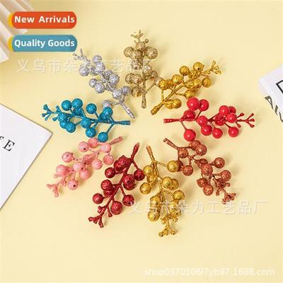 Christmas decoratis 12 head gold red silver glter simulati f