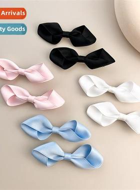 Original design solid colour bow hairpin female fashi persal