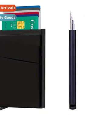 New Slant Back Stickers RFID Aluminum Card Case Card Holder