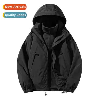 Punching jacket fall and winter fleece liner two- set  men a