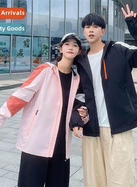 Big Couple Colorblocking Parent-Child Outdoor Coat Mens  Wom