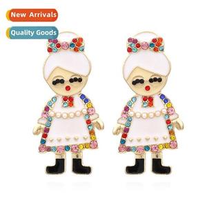 diamd set Christmas Fashi carto new grmor earrings creative
