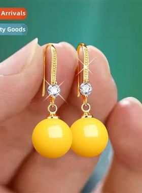 Lerary retro imati beeswax earrings female chalcedy imati ye