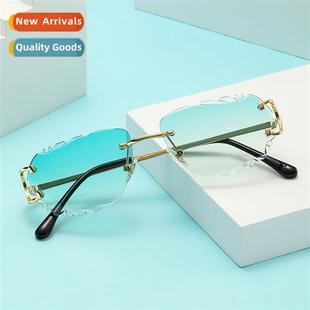 edge rimless color pattern glas new cut 2023 1925 sunglasses