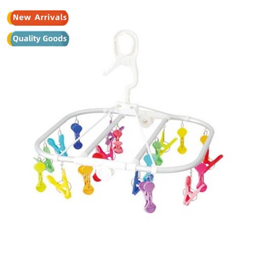 Japan rainbow drying rack socks underwear drying clip collap