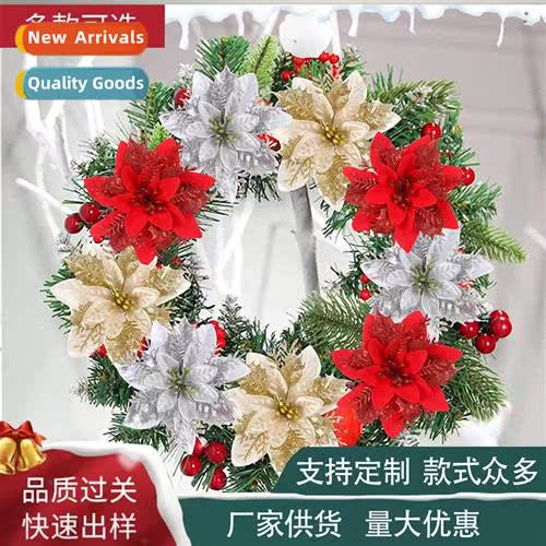 New sprinkles Christmas flowers Christmas cane wreath DIY de