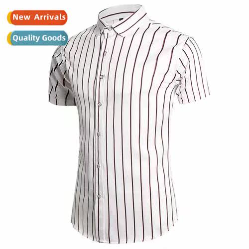 2022 mens short-sleeved shirt fat plus large size casual fat