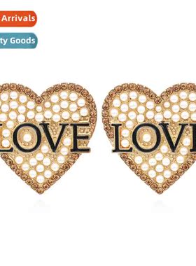 New simple love earrings retro fashi diamd earrings temperam