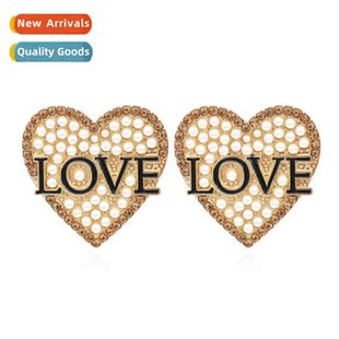 New simple love earrings retro fashi diamd earrings temperam