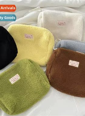 New lambs wool cosmetic bag ins wind girl heart high value l