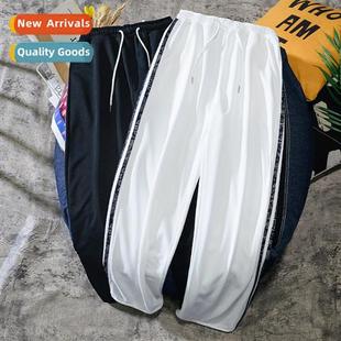 mens fall loose casual ins straight pants secti Sports thin