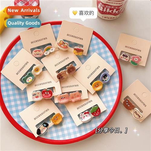 2 packs   accessories cy color cute mini  clips carto bear b