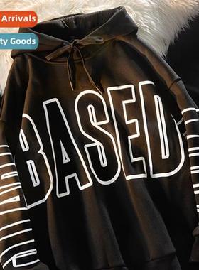 fall  winter padded thickened hooded sweater men  women loos