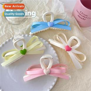 bow grab clip Sweet back love temperament head ribb