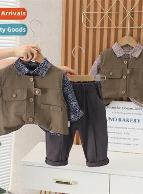 Childrens clothing boys spring  fall su su 2023 new baby wor