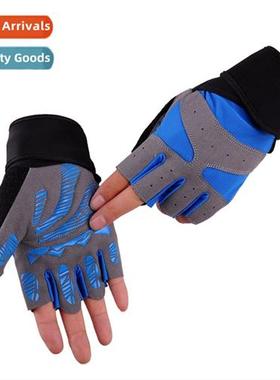 Mens  womens fness gloves half finger breathable n-slip weig